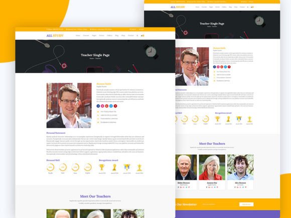 18.ALL Study: A Versatile Education PSD Template for Modern Institutions