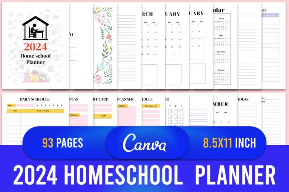 2024 Home School Planner Printable Canva: A Flexible Solution for Organized Learning