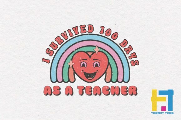 Happy 100 Days of School Retro SVG