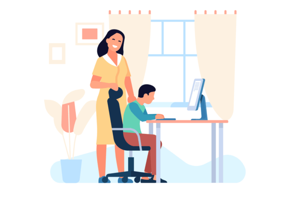 Mother Helps Her High School Son Do His Homework: A Guide to Family Learning