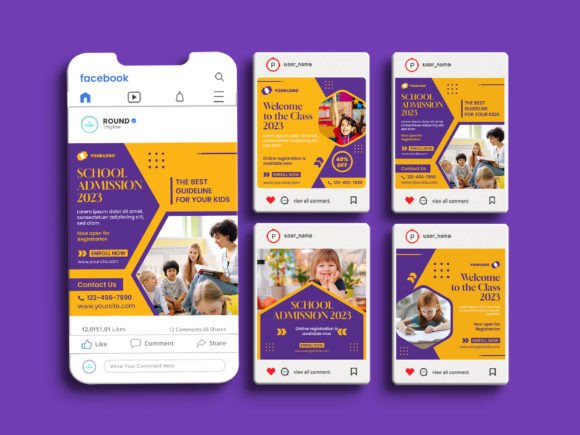 School Admission Social Media Bundle: Your Shortcut to Professional Marketing