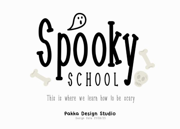 Spooky School: Where Playful Typography Meets Educational Charm