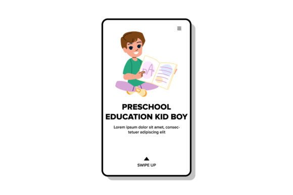 Visualizing Early Learning: The Strategic Value of Preschool Education Kid Boy Vector Assets
